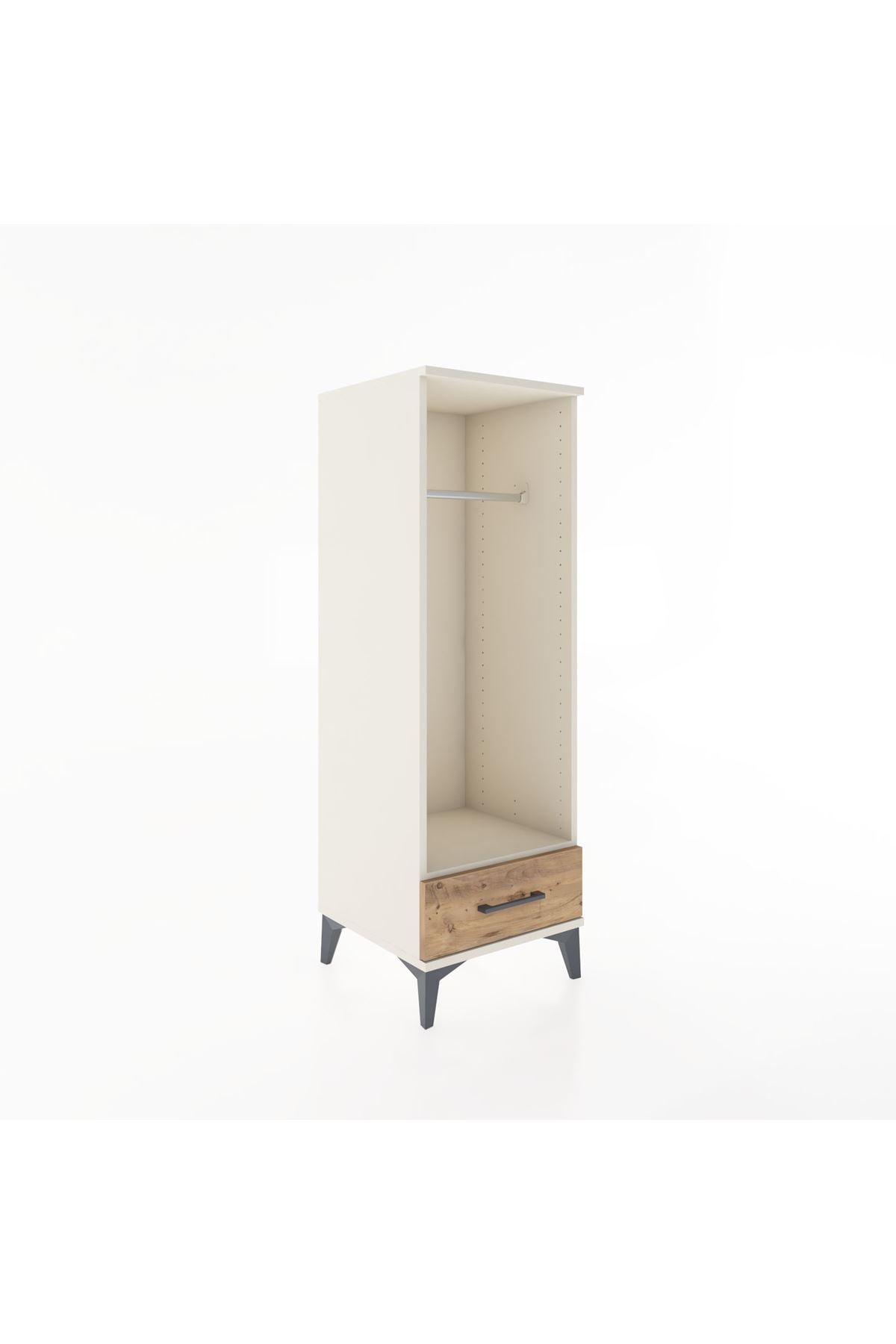 Hyperion Dolap Tek Raflı Tek Çekmeceli Tek Askılı 44x44x134 Aytaşı-Çam