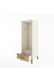 Hyperion Dolap Tek Raflı Tek Çekmeceli Tek Askılı 44x44x134 Aytaşı-Çam
