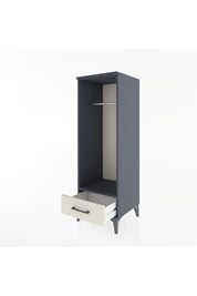 Hyperion Dolap Tek Raflı Tek Çekmeceli Tek Askılı 44x44x134 Antrasit-Aytaşı