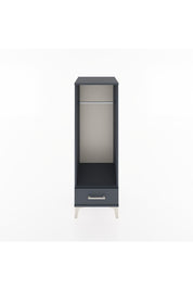 Hyperion Dolap Tek Raflı Tek Çekmeceli Tek Askılı 44x44x134 Antrasit-Antrasit