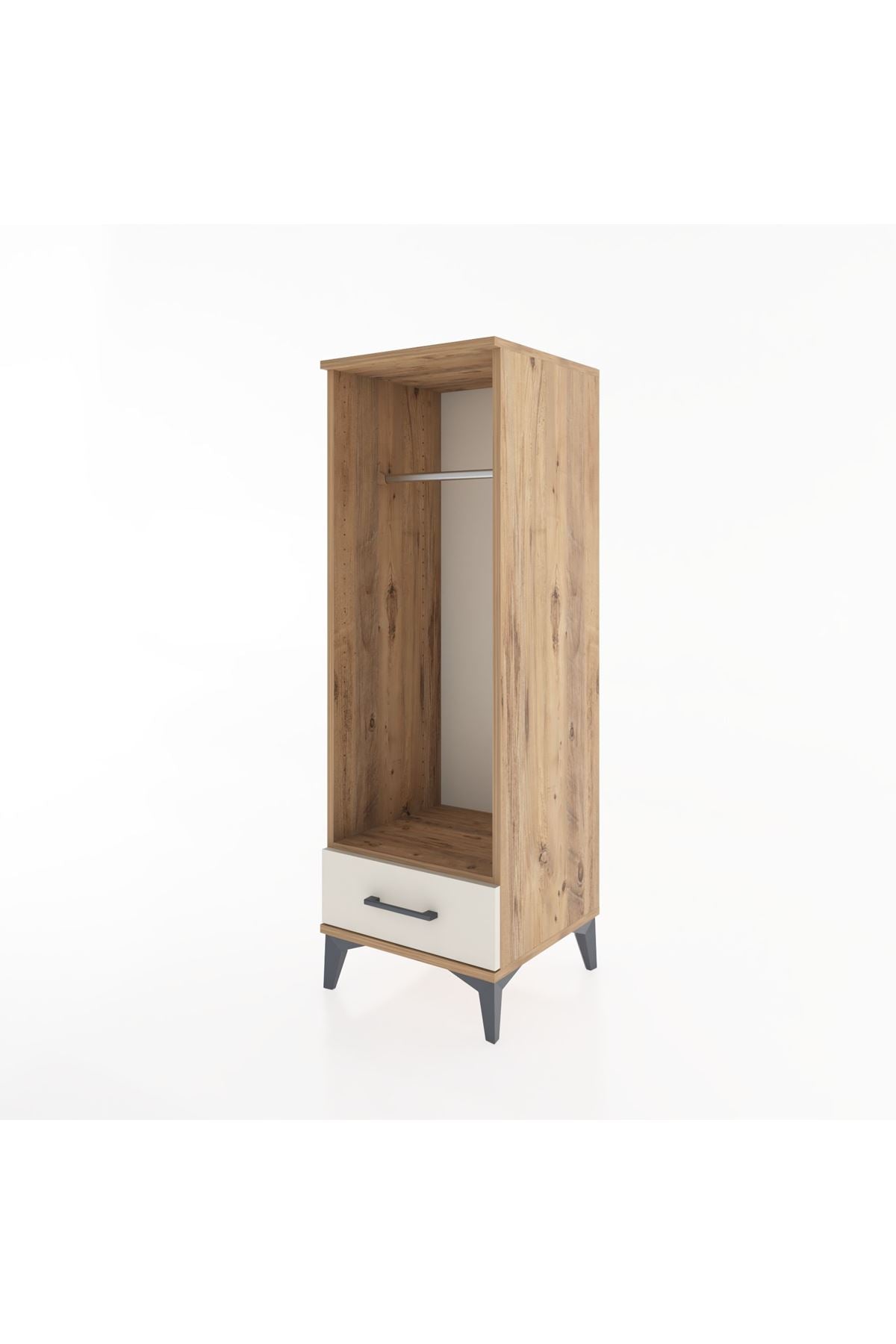 Hyperion Dolap Tek Raflı Tek Çekmeceli Tek Askılı 44x44x134