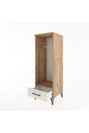 Hyperion Dolap Tek Raflı Tek Çekmeceli Tek Askılı 44x44x134