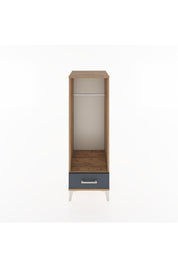 Hyperion Dolap Tek Raflı Tek Çekmeceli Tek Askılı 44x44x134 Çam-Antrasit