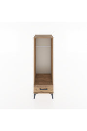 Hyperion Dolap Tek Raflı Tek Çekmeceli Tek Askılı 44x44x134 Çam-Çam