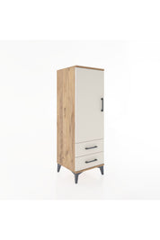 Hyperion Dolap Tek Raflı 2 Çekmeceli Tek Askılı 44x44x134 - S49M071V7B