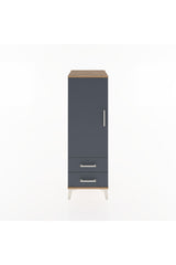 Hyperion Dolap Tek Raflı 2 Çekmeceli Tek Askılı 44x44x134