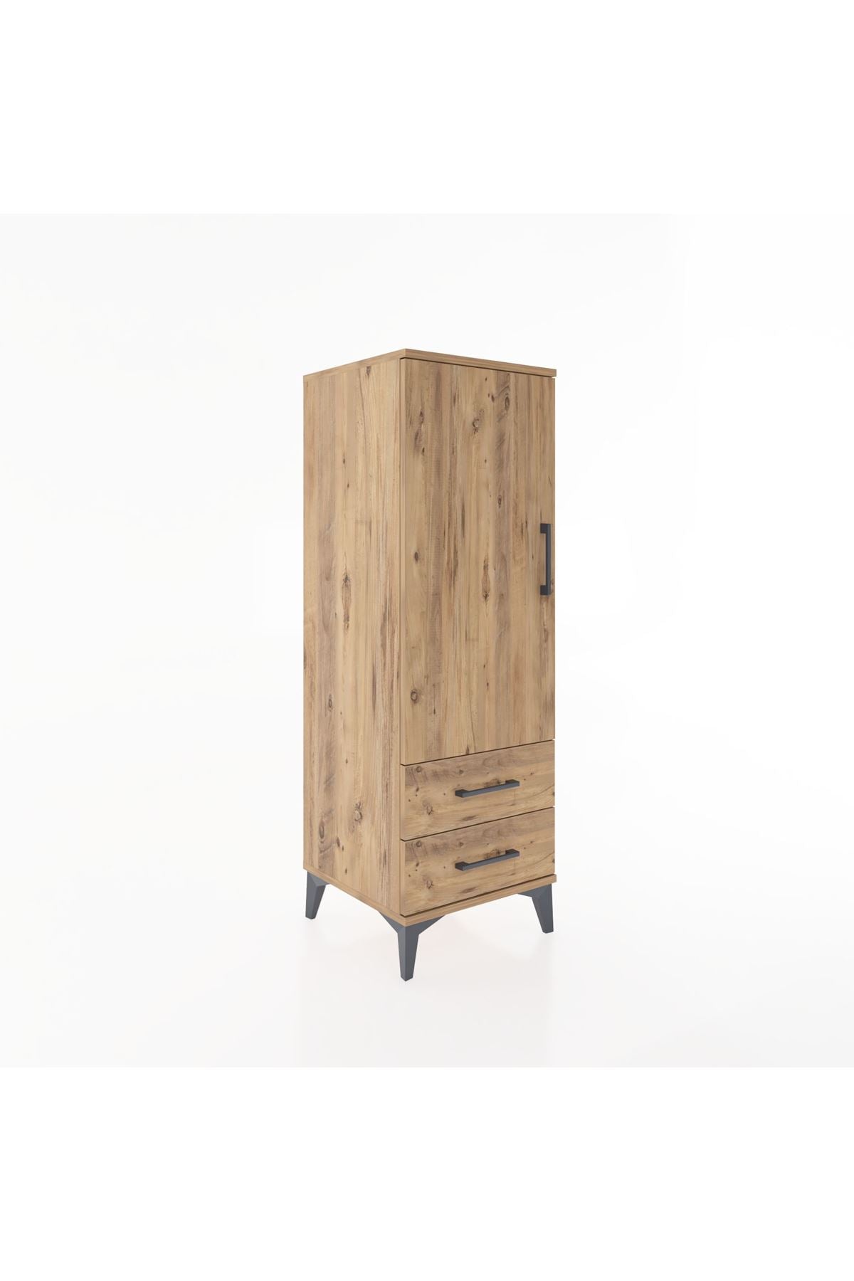 Hyperion Dolap Tek Raflı 2 Çekmeceli Tek Askılı 44x44x134 - S49M071V9B