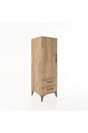 Hyperion Dolap Tek Raflı 2 Çekmeceli Tek Askılı 44x44x134 - S49M071V9B