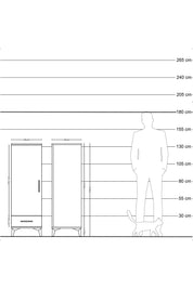 Hyperion Dolap Tek Raflı Tek Çekmeceli Tek Askılı 44x44x134 Aytaşı-Aytaşı