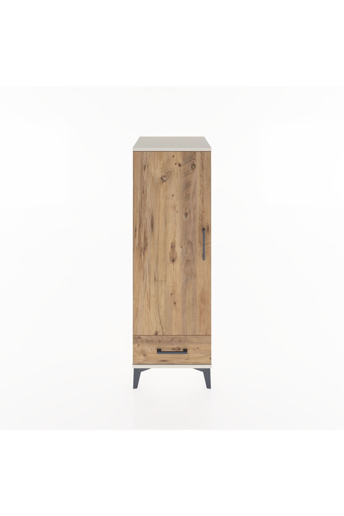 Hyperion Dolap Tek Raflı Tek Çekmeceli Tek Askılı 44x44x134 Aytaşı-Çam