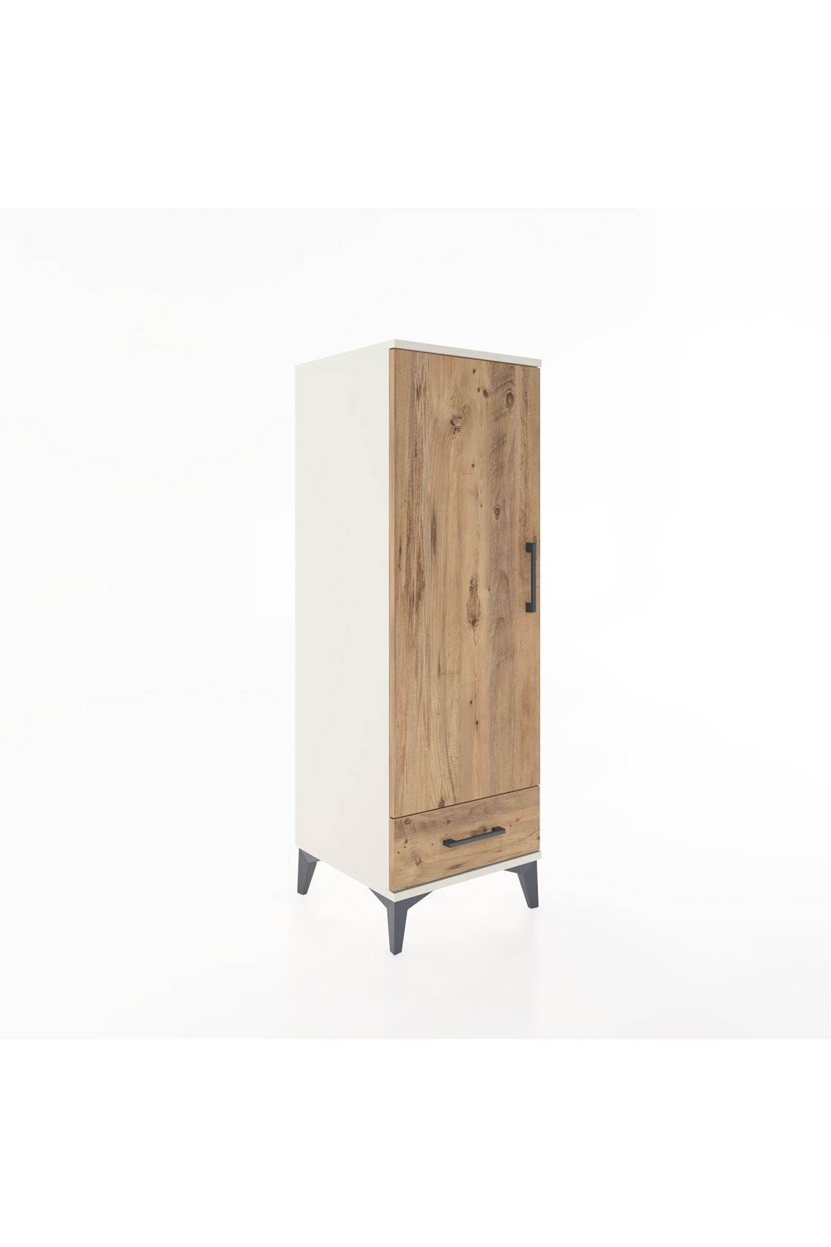 Hyperion Dolap Tek Raflı Tek Çekmeceli Tek Askılı 44x44x134 Aytaşı-Çam