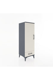 Hyperion Dolap Tek Raflı Tek Çekmeceli Tek Askılı 44x44x134 Antrasit-Aytaşı