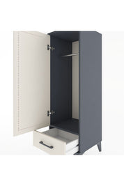 Hyperion Dolap Tek Raflı Tek Çekmeceli Tek Askılı 44x44x134 Antrasit-Aytaşı