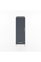 Hyperion Dolap Tek Raflı Tek Çekmeceli Tek Askılı 44x44x134 Antrasit-Antrasit