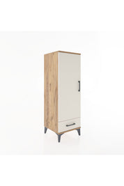 Hyperion Dolap Tek Raflı Tek Çekmeceli Tek Askılı 44x44x134 Çam-Aytaşı