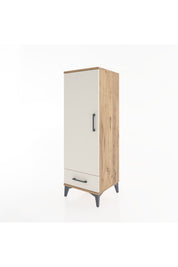 Hyperion Dolap Tek Raflı Tek Çekmeceli Tek Askılı 44x44x134 Çam-Aytaşı