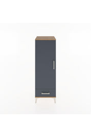 Hyperion Dolap Tek Raflı Tek Çekmeceli Tek Askılı 44x44x134 Çam-Antrasit