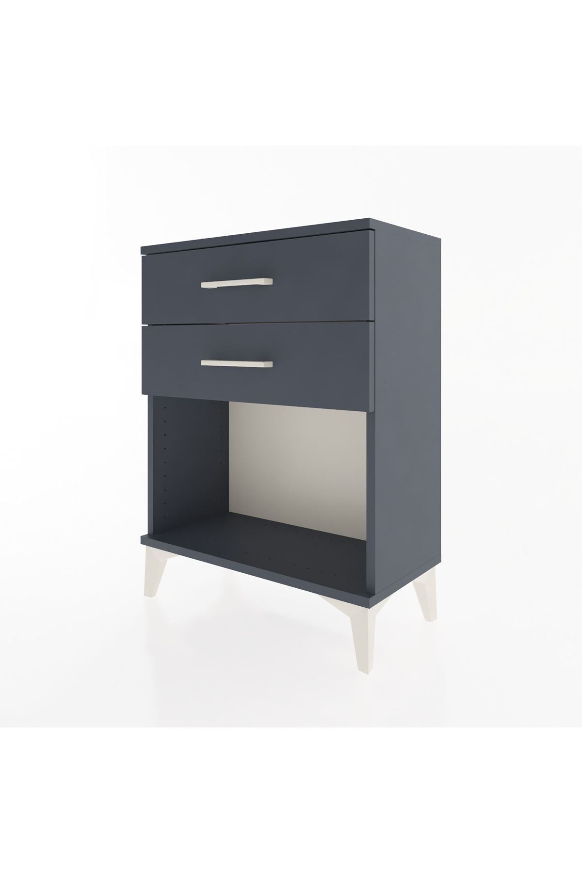 Arges Komodin 4 Çekmeceli 60x30x80 Antrasit-Antrasit