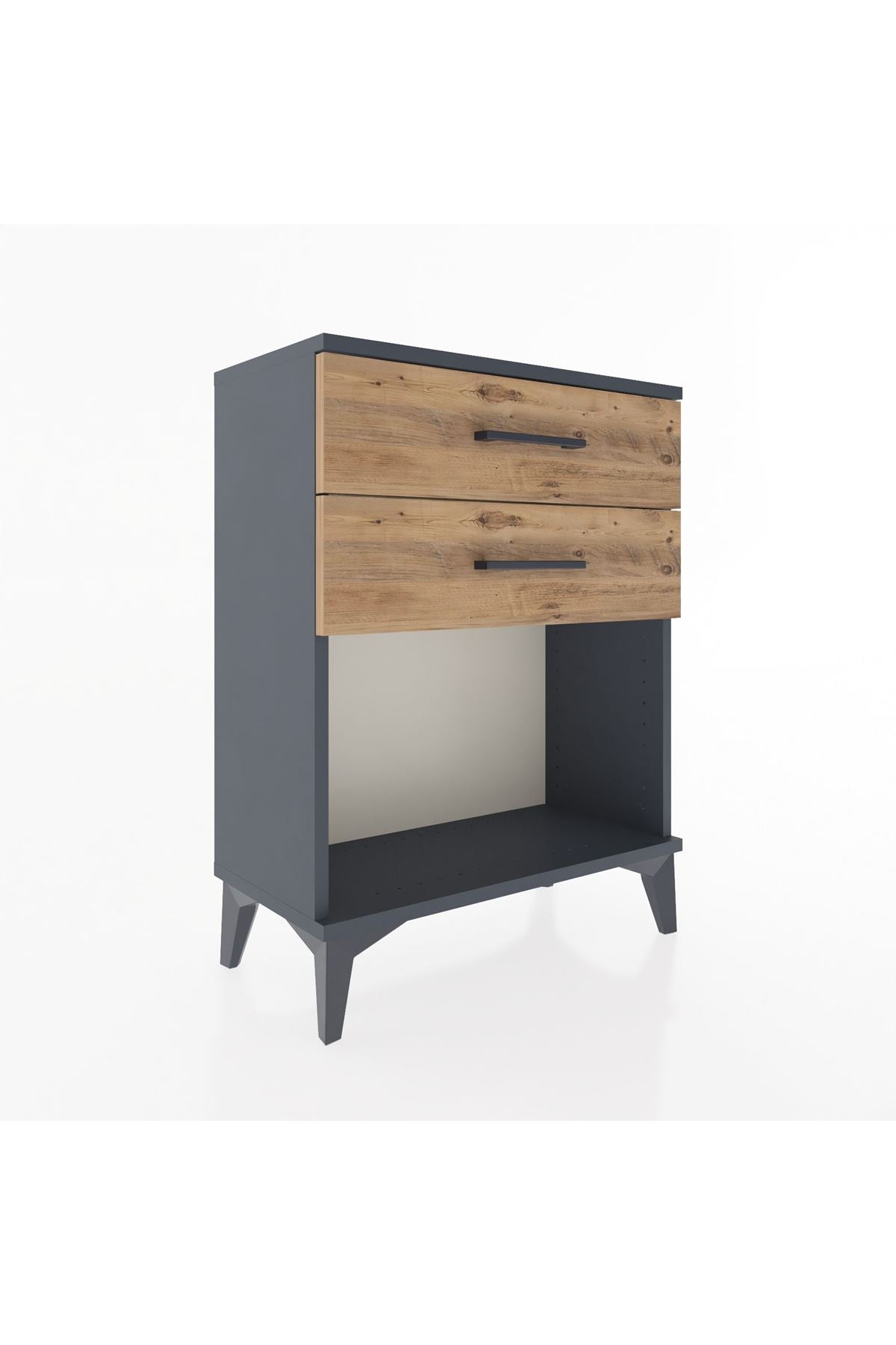 Arges Komodin 4 Çekmeceli 60x30x80 Antrasit-Çam