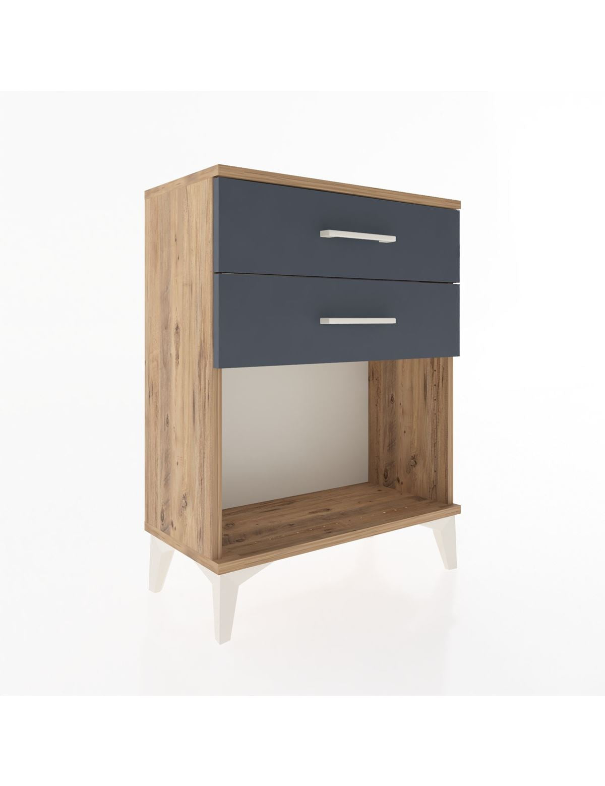 Arges Komodin 4 Çekmeceli 60x30x80 Çam-Antrasit