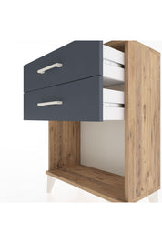 Arges Komodin 4 Çekmeceli 60x30x80 Çam-Antrasit