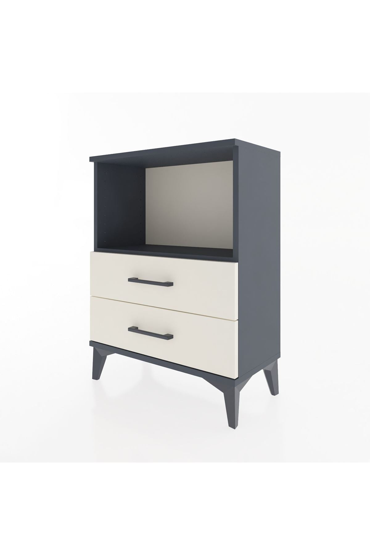 Arges Komodin 2 Çekmeceli 60x30x80 Antrasit-Aytaşı