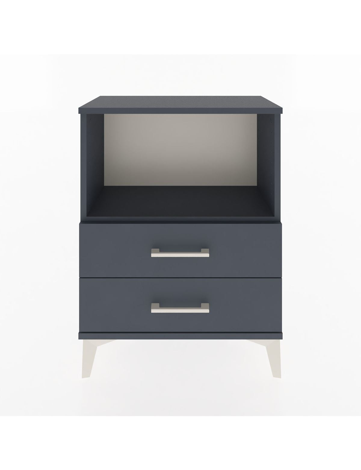 Arges Komodin 2 Çekmeceli 60x30x80 Antrasit-Antrasit