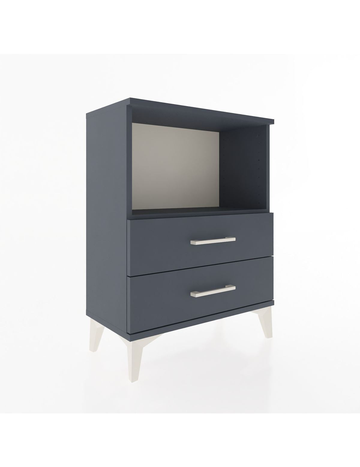 Arges Komodin 2 Çekmeceli 60x30x80 Antrasit-Antrasit