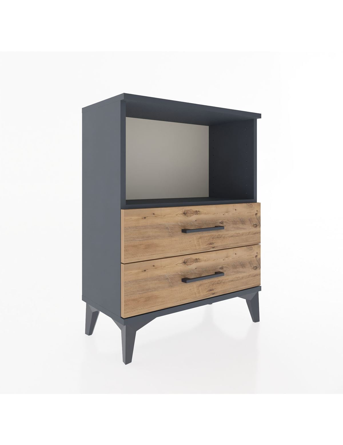 Arges Komodin 2 Çekmeceli 60x30x80 Antrasit-Çam