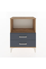 Arges Komodin 2 Çekmeceli 60x30x80 Çam-Antrasit