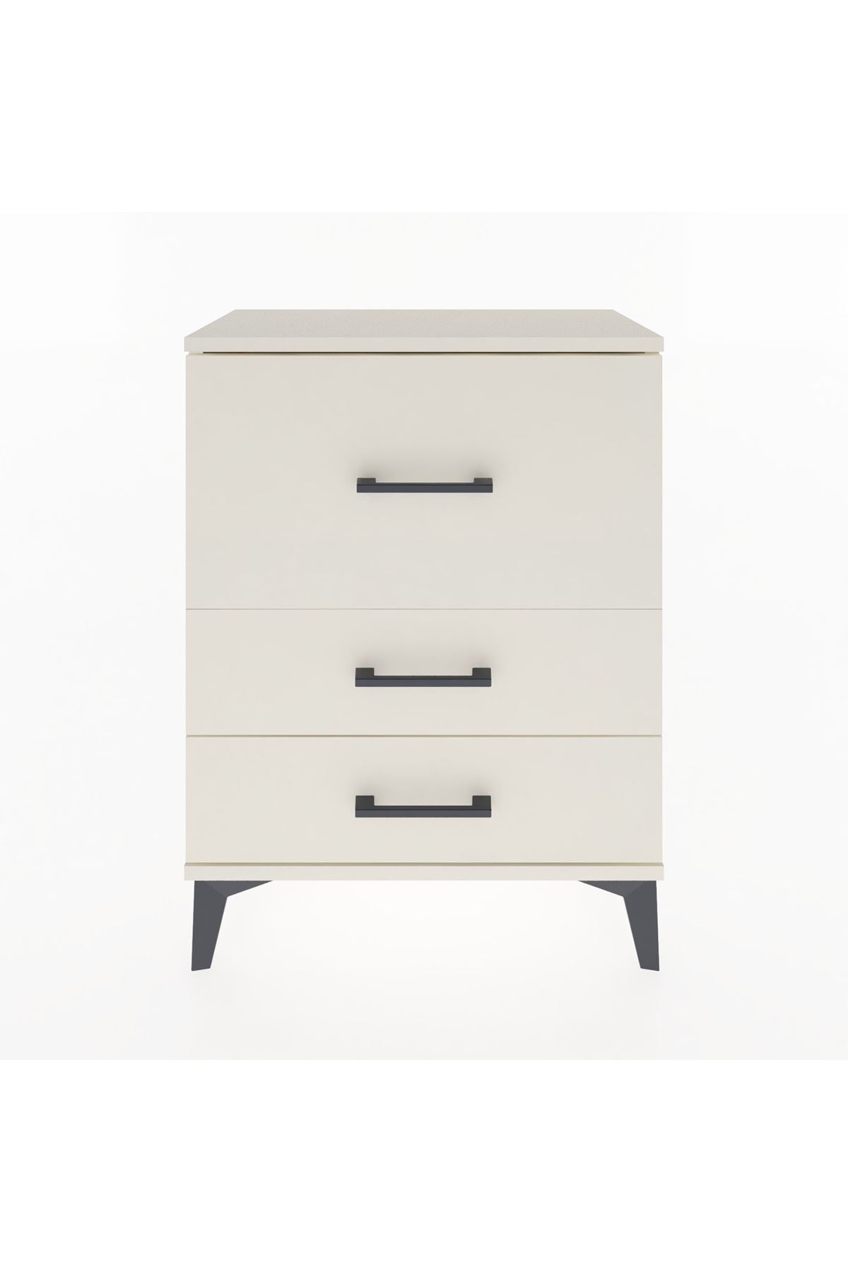 Arges Komodin Tek Raflı 2 Çekmeceli 60x30x80 Aytaşı-Aytaşı