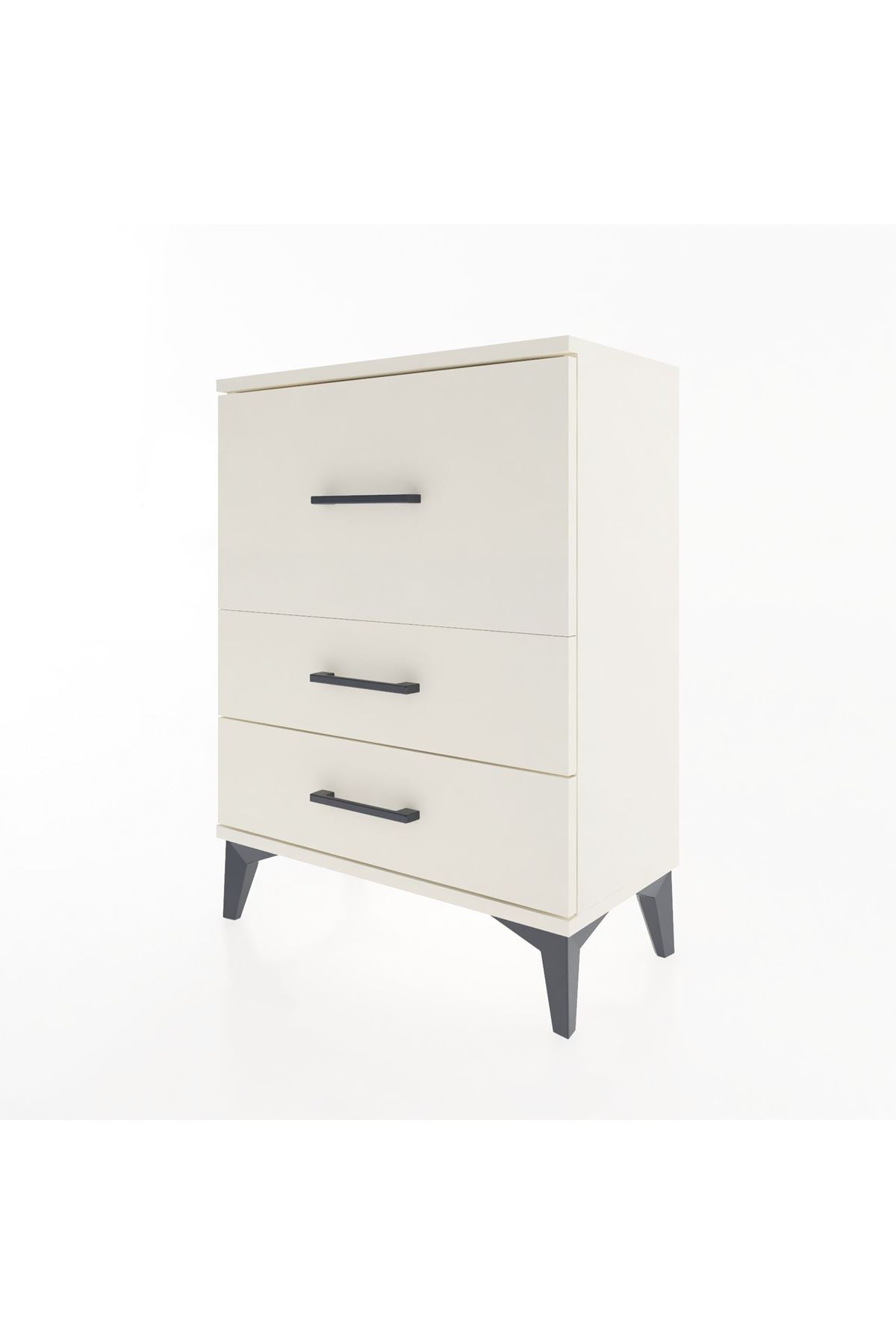 Arges Komodin Tek Raflı 2 Çekmeceli 60x30x80 Aytaşı-Aytaşı