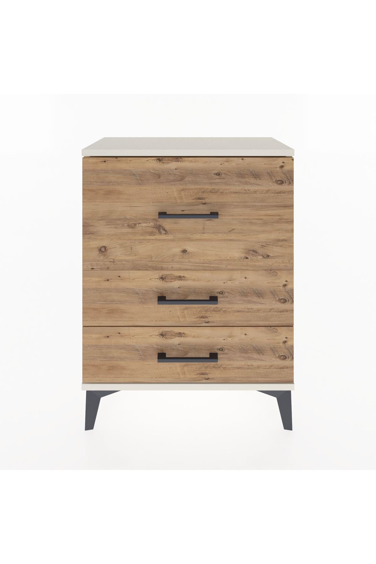 Arges Komodin Tek Raflı 2 Çekmeceli 60x30x80 Aytaşı-Çam