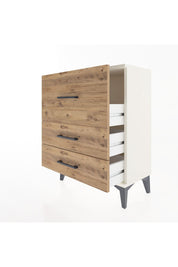 Arges Komodin Tek Raflı 2 Çekmeceli 60x30x80 Aytaşı-Çam