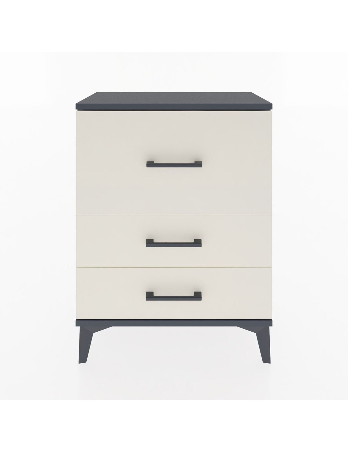 Arges Komodin Tek Raflı 2 Çekmeceli 60x30x80 Antrasit-Aytaşı