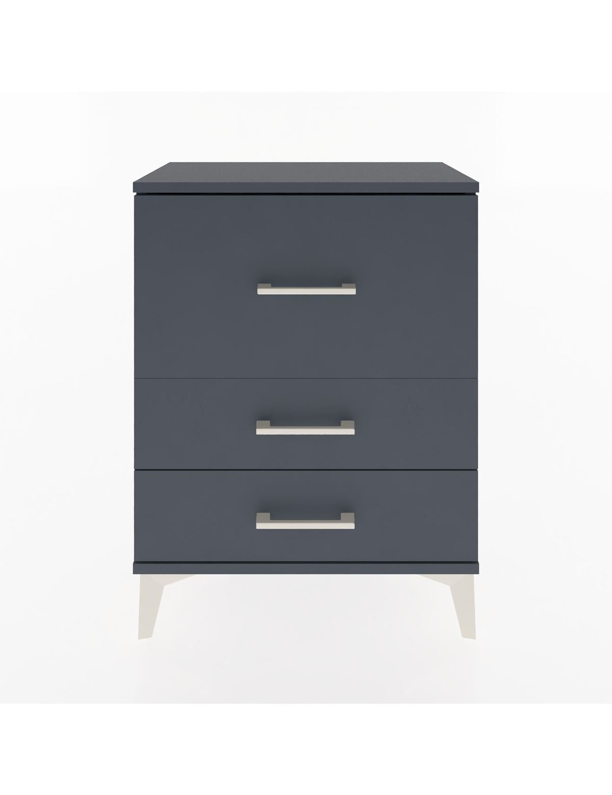 Arges Komodin Tek Raflı 2 Çekmeceli 60x30x80 Antrasit-Antrasit