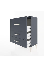 Arges Komodin Tek Raflı 2 Çekmeceli 60x30x80 Antrasit-Antrasit