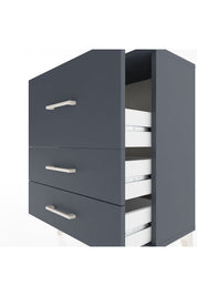 Arges Komodin Tek Raflı 2 Çekmeceli 60x30x80 Antrasit-Antrasit