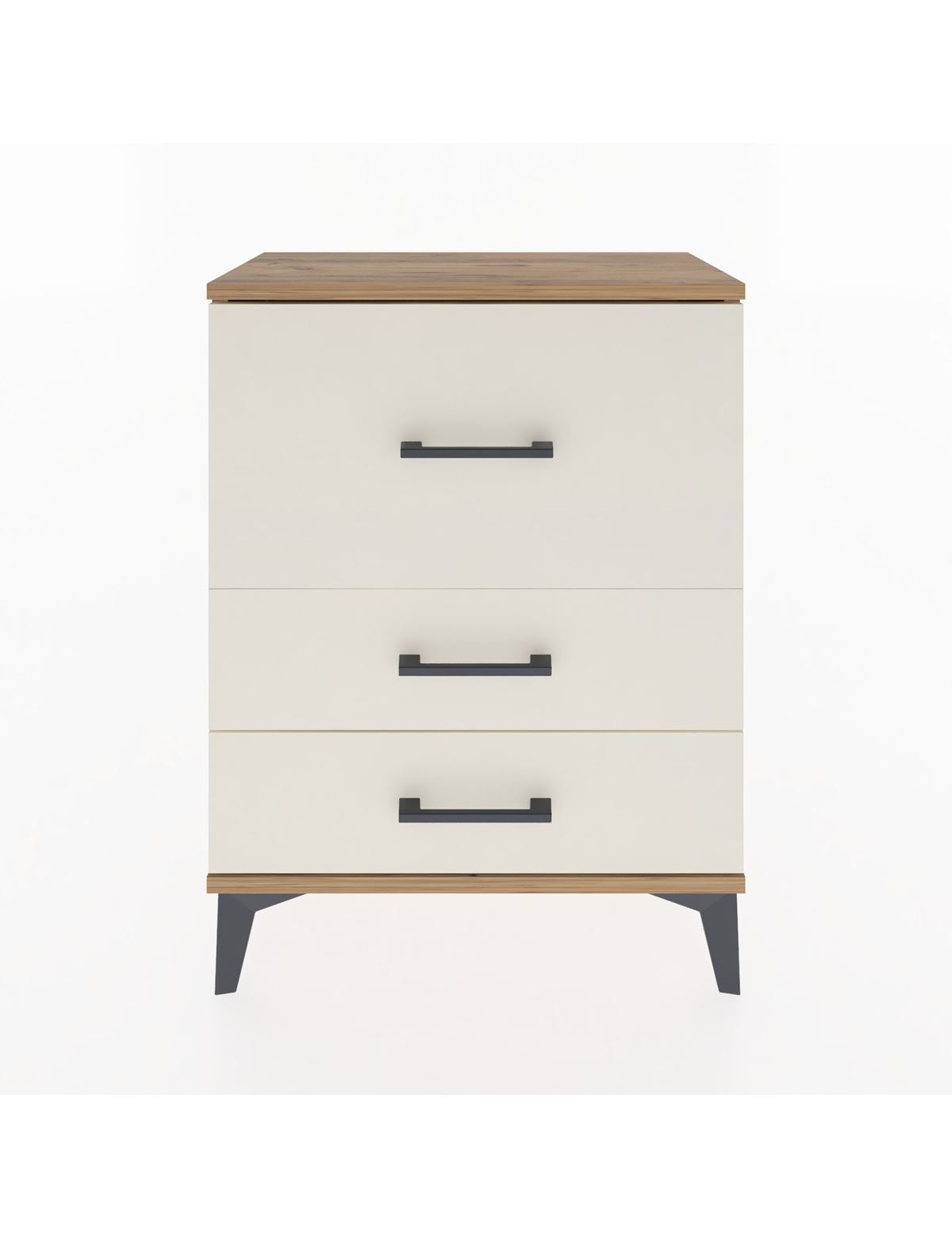 Arges Komodin Tek Raflı 2 Çekmeceli 60x30x80 Çam-Aytaşı