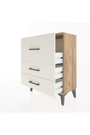 Arges Komodin Tek Raflı 2 Çekmeceli 60x30x80 Çam-Aytaşı