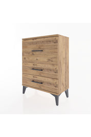 Arges Komodin Tek Raflı 2 Çekmeceli 60x30x80 Çam-Çam