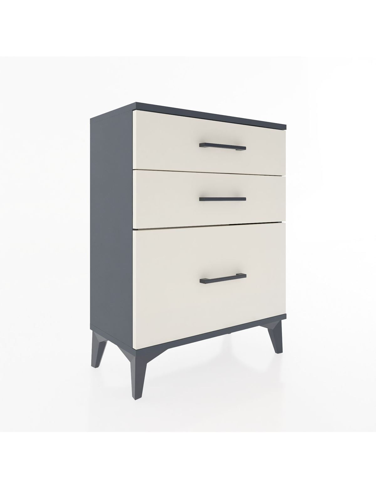 Arges Komodin 3 Çekmeceli 60x30x80 Antrasit-Aytaşı