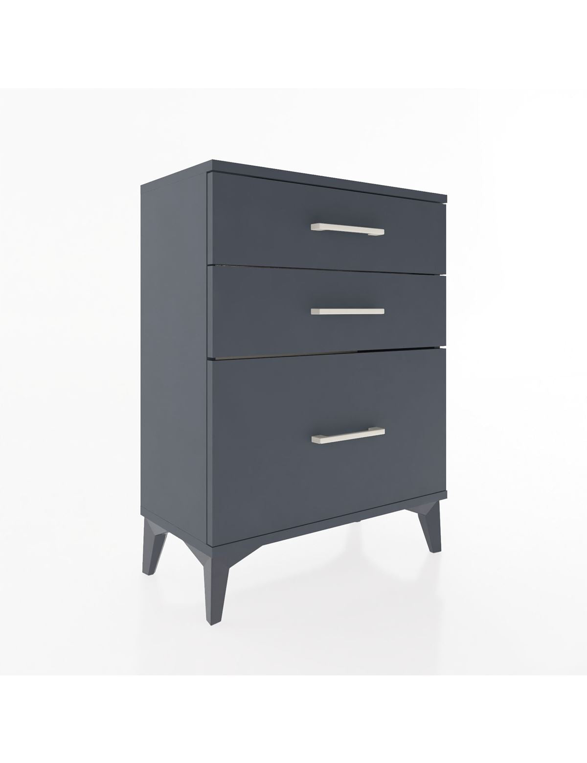 Arges Komodin 3 Çekmeceli 60x30x80 Antrasit-Antrasit