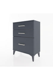 Arges Komodin 3 Çekmeceli 60x30x80 Antrasit-Antrasit