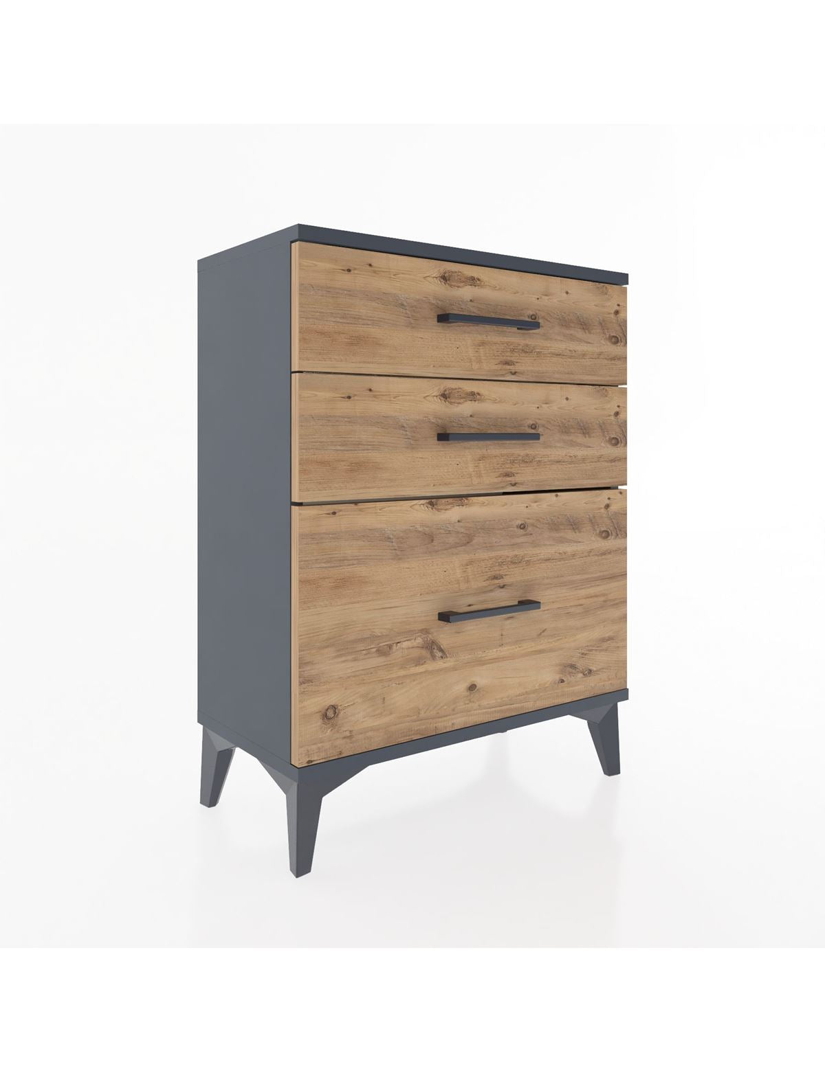 Arges Komodin 3 Çekmeceli 60x30x80 Antrasit-Çam