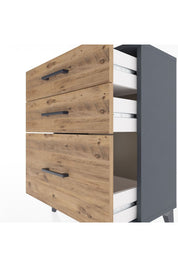 Arges Komodin 3 Çekmeceli 60x30x80 Antrasit-Çam