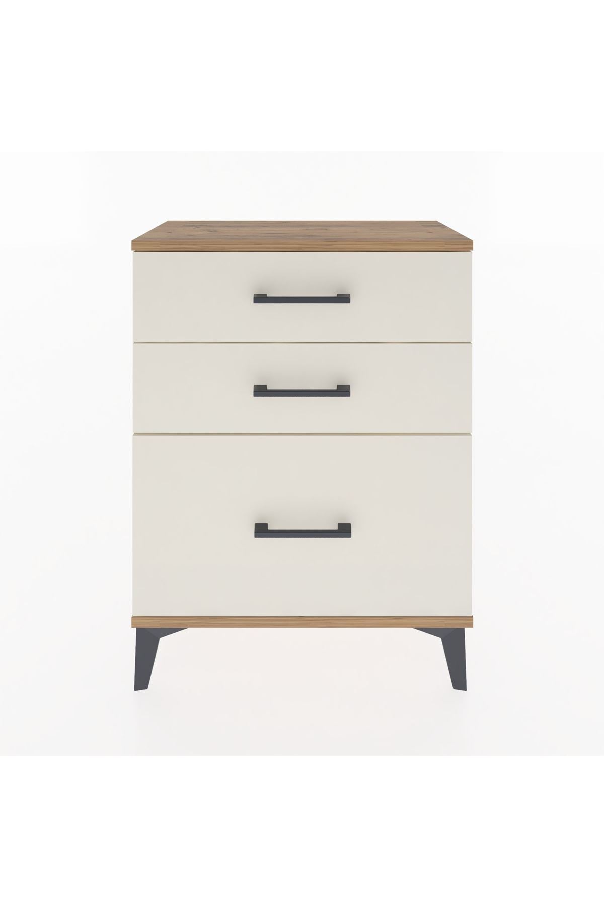 Arges Komodin 3 Çekmeceli 60x30x80 Çam-Aytaşı