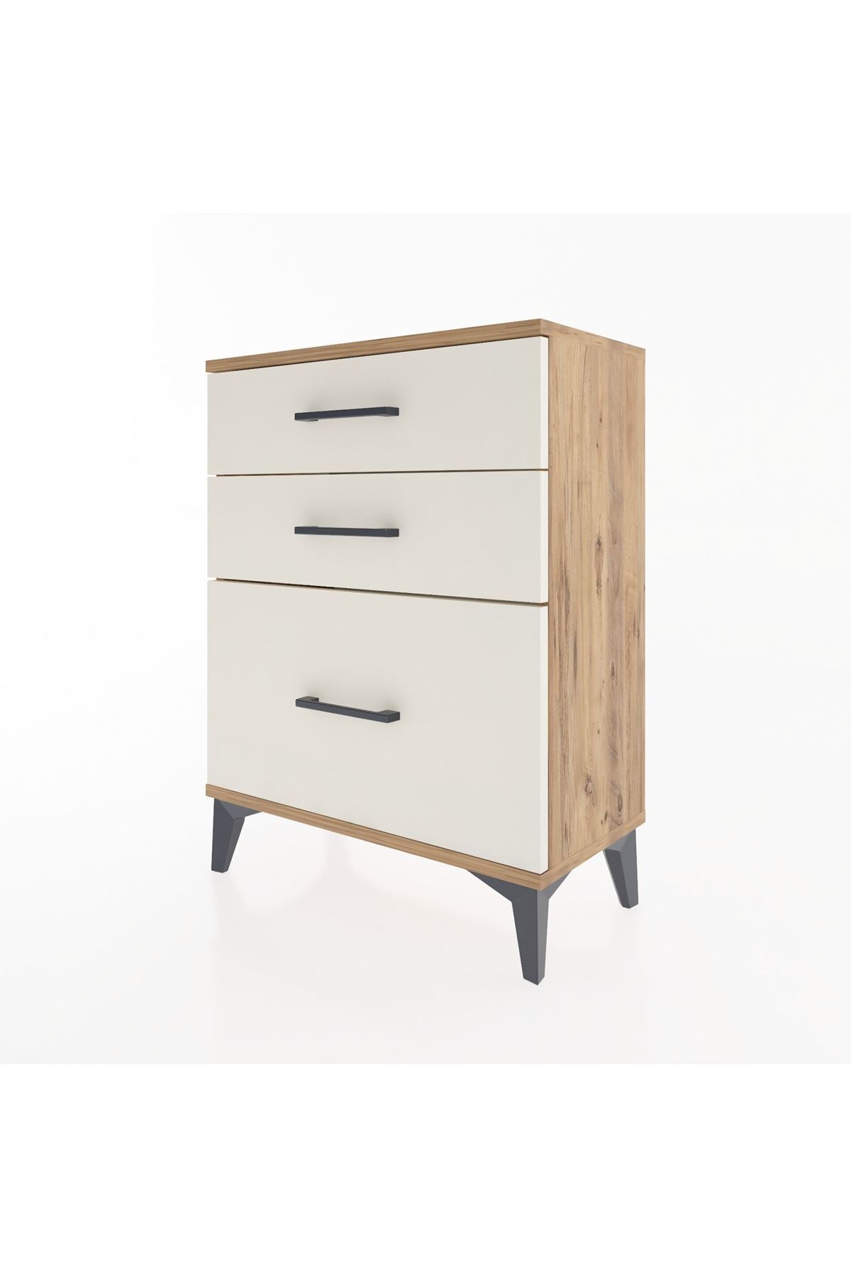 Arges Komodin 3 Çekmeceli 60x30x80 Çam-Aytaşı