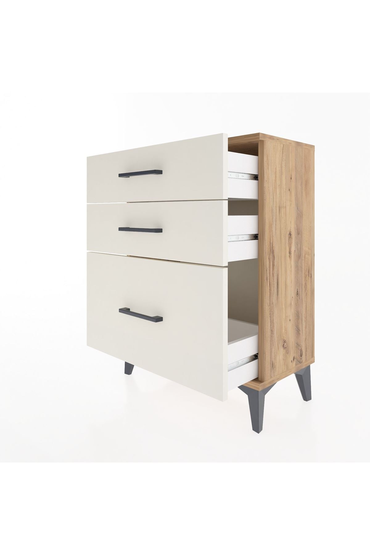 Arges Komodin 3 Çekmeceli 60x30x80 Çam-Aytaşı