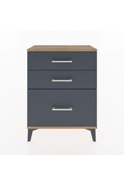 Arges Komodin 3 Çekmeceli 60x30x80 Çam-Antrasit